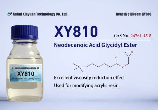 NEODEKANOİK ASİT GLİSİDİL ESTER XY810 CAS 26761-45-5 EPOKSİ ZEMİN KAPLAMALARINDA, SU BAZLI KAPLAMA İÇİN POLİESTER VEYA AKRİLİK REÇİNE SENTEZİNDE, ALKİD REÇİNE SENTEZİNDE KULLANILAN SEYRELTİCİ